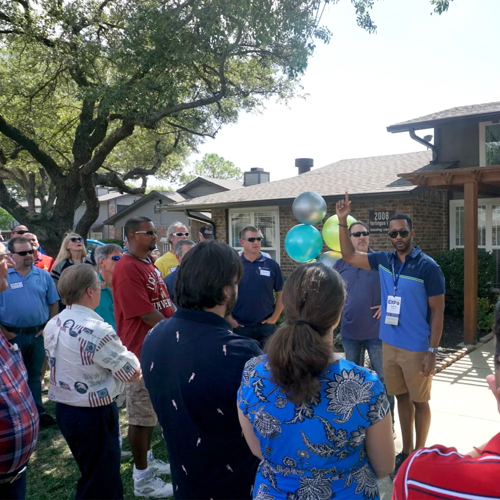 Corey leading investors on a property tour